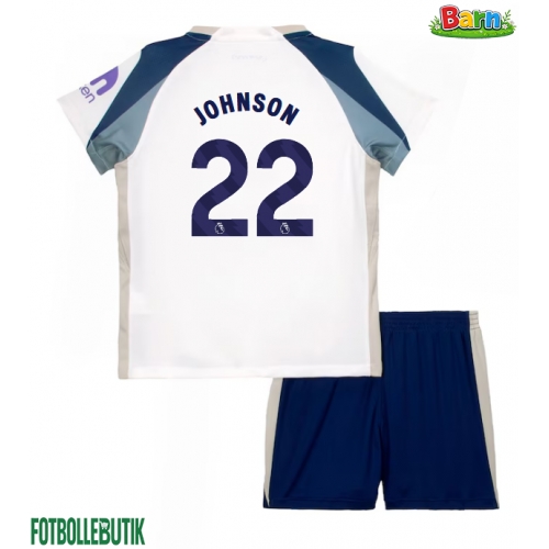 Tottenham Hotspur Brennan Johnson #22 Hemmaställ Barn 2025-26 Kortärmad (+ Korta byxor)